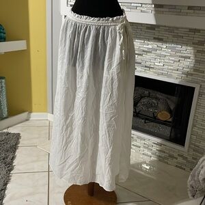 J Crew beachwear white elastic waist women’s skirt size M
